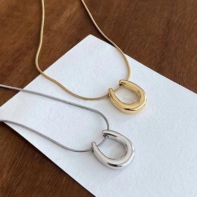 Popular 18K Gold Plated Titanium Steel Ring Water Drop Pendant Necklace Necklace Necklace Necklace