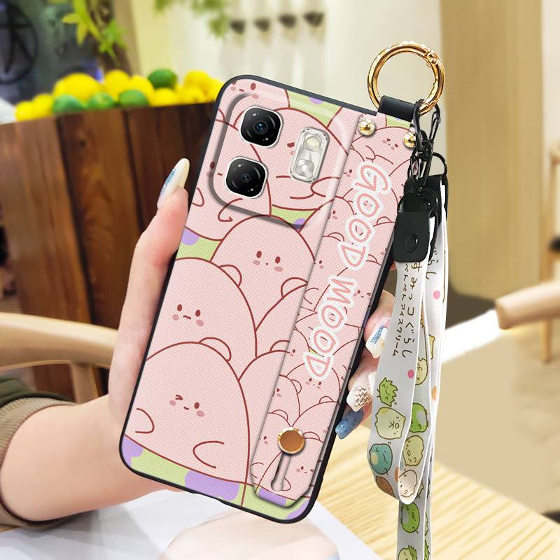 Shockproof Fashion Design Phone Case For infinix Hot50i/Smart9/X6531/X6532 Durable Anti-knock Lanyard Cartoon Protective