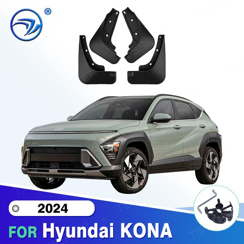 MudFlaps for Hyundai KONA 2024 Hybrid Mudguards Mud Flaps Splash Guards Front Rear Wheels Fender Car Accessories 4Pcs