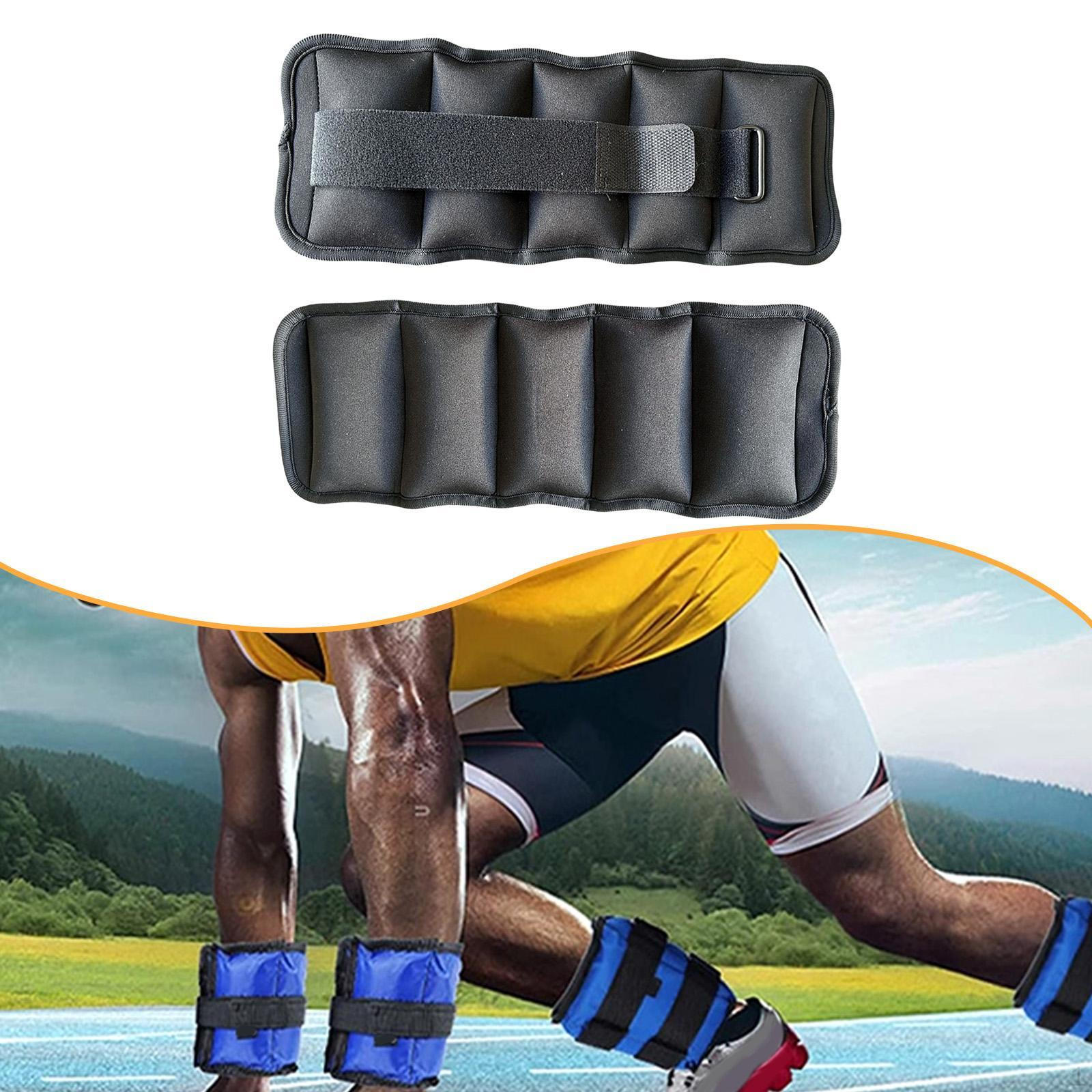 1 Pair Ankle Weights Iron Sand Bags Black for Adults Unisex Weighted Sandbag Wrist 1.5LB