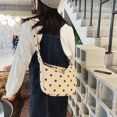 Japanische Polka Dot Umhängetasche Studentin Ein Schultergurt Retro-Stil All-Match Damen Tasche Große Kapazität Schultasche Damen Tasche