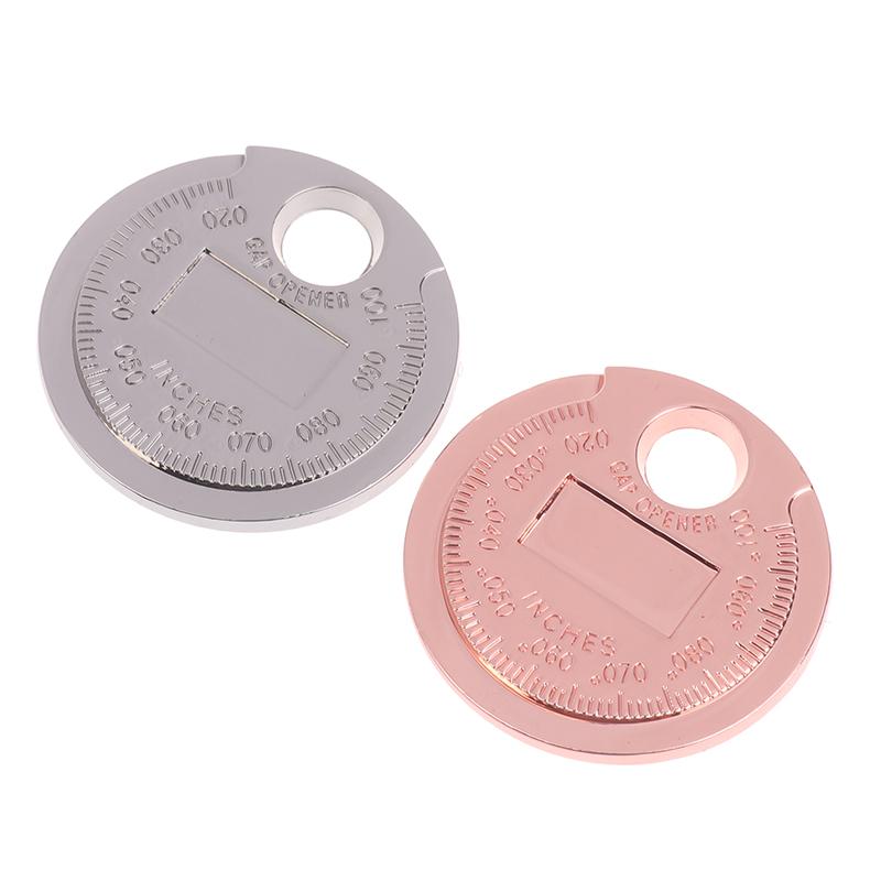 Coin- Type 0.6-2.4Mm 0.02-0.10 Inch Spark Plug Gap Gauge Measurement Tool Range Spark Plug Gage Caliber Measuring Tool