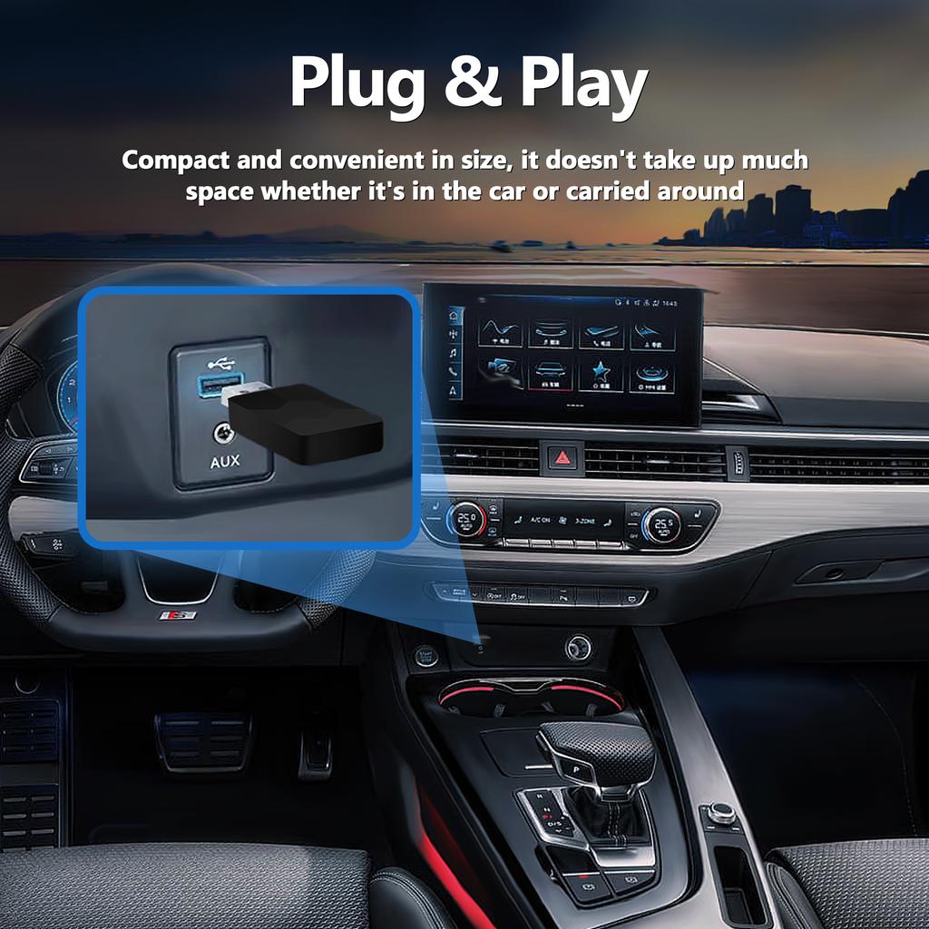 2-in-1-USB-Dongle, kabelloser CarPlay-Android-Autoadapter für ein Upgrade von kabelgebunden auf kabellos