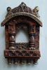 Handmade Wooden Jharokha: Rajasthani Mina Painted Wall Hanging