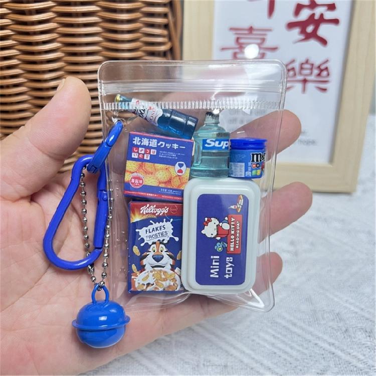 Tiny Food Themed Twist Egg Keychain Plastic Pendant Cute Backpack Charm Surprise Collectible Gift For Teens