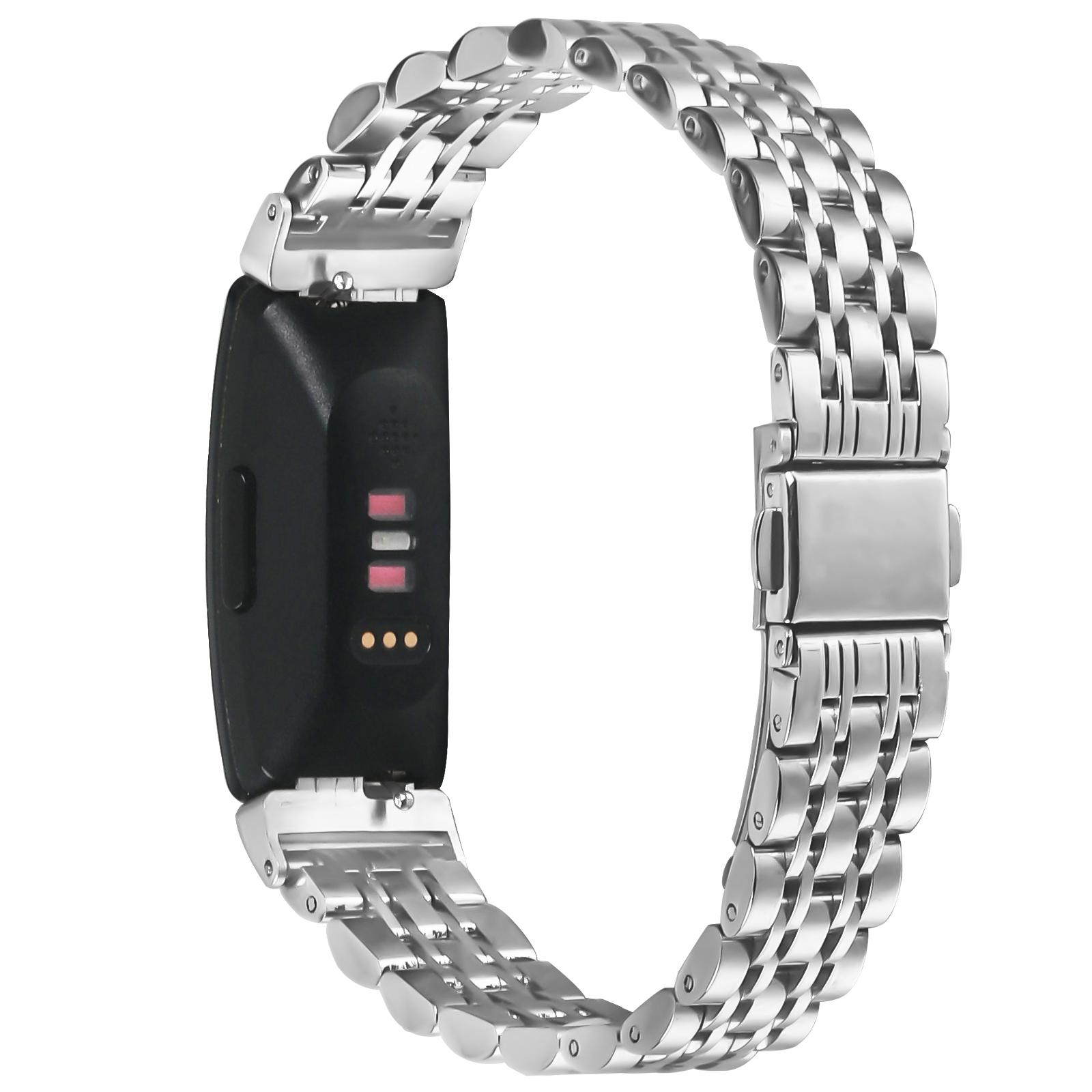 

Watch Band For Fitbit Inspire/Inspire 2/Inspire HR , Slim 7-Bead Stainless Steel Strap
