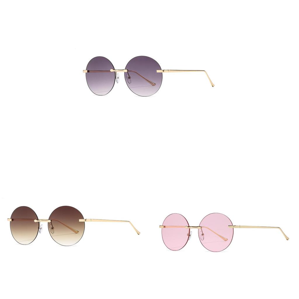 Modern Round Frame Sunglasses For Women With Pc Lenses And Sun Protection