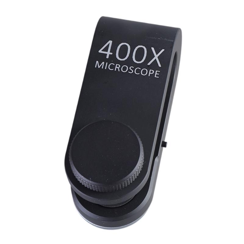 Mini Microscope 400x for Smartphone Camera Lighted Portable LED Lens Digital Microscope Camera Magnifier