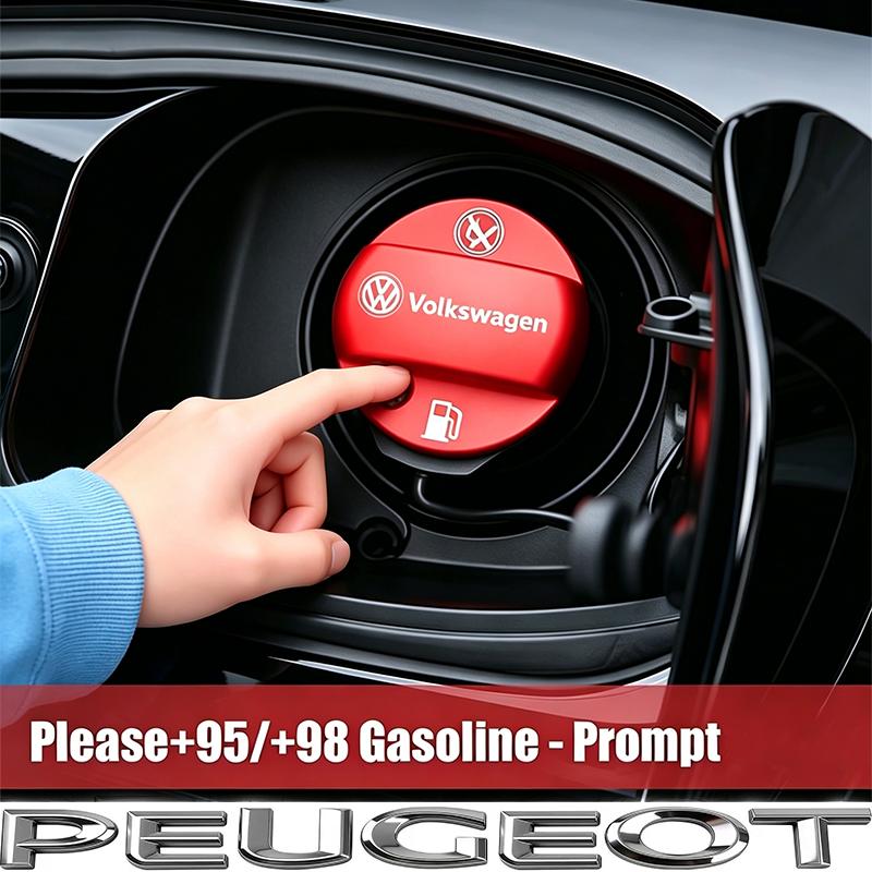 Car Fuel Filler Door Cover Fuel Tank Gas Cap Stickers For VW GTI Polo Golf Passat Tiguan Jetta T-ROC Touareg CC ID.3 Tire Valve Qx0