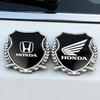 Honda Metal Emblem Shield Wheat Ear Badge Decals Exterior Decor Accessories for All Honda Car & Motorcycle Models KP5