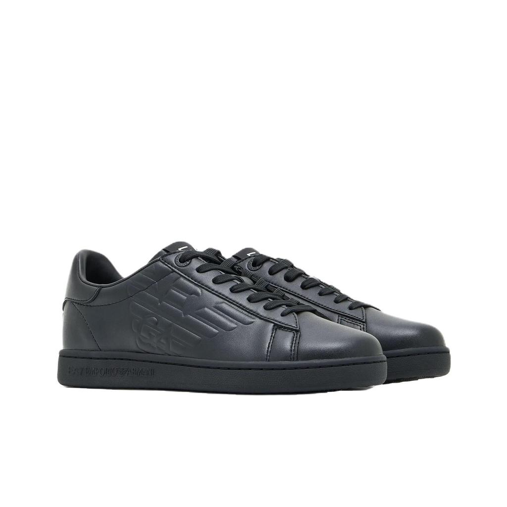 Emporio Armani EA7 Leather Low-Top Lace-Up Sneakers Unisex sneakers Black 7X000331AF10848MC061
