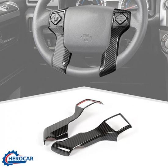 

2Pcs Steering Wheel Decor Decor Cover Trim For 4Runner 10+ W/ 2 Hole Accessories