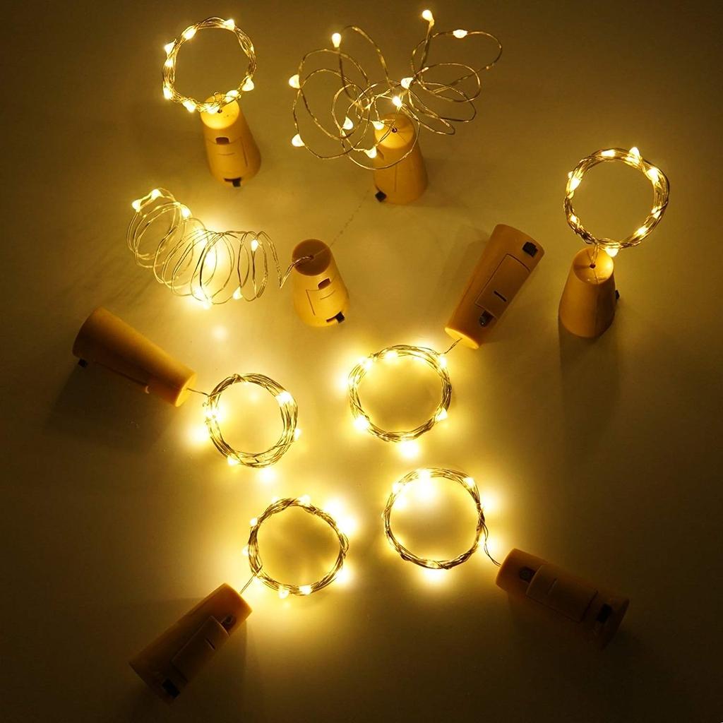 Warm White Bar LED Wine Bottle Cork String Lights Christmas Decor Led Lamp Bottle Fairy Lights Holiday Copper Wire Lights String