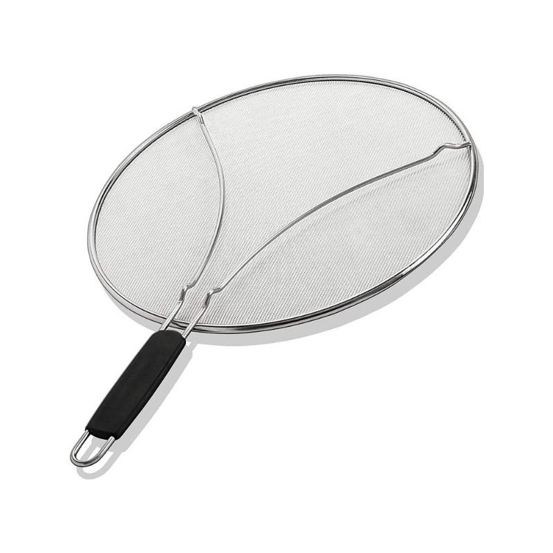 Frying Pan Sprinkler - Stainless steel grease splash Guard - Covers oil splashes when frying bacon, cooking fried chicken or popcorn