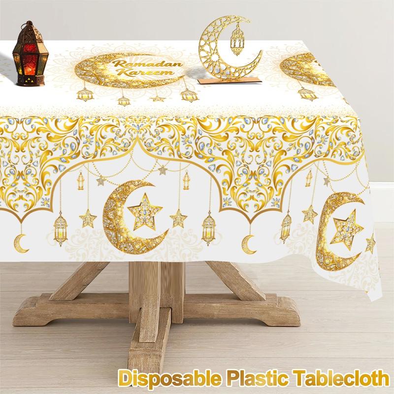 Ramadan Decor Tablecloth EID Mubarak Decor For Home 2026 Ramadan Kareem Islamic Muslim Party Eid Al Adha Gifts Happy Eid Al Fitr