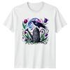 Mystical Crow Moon Garden Watering TShirt Gothic Nature Gardening Gift