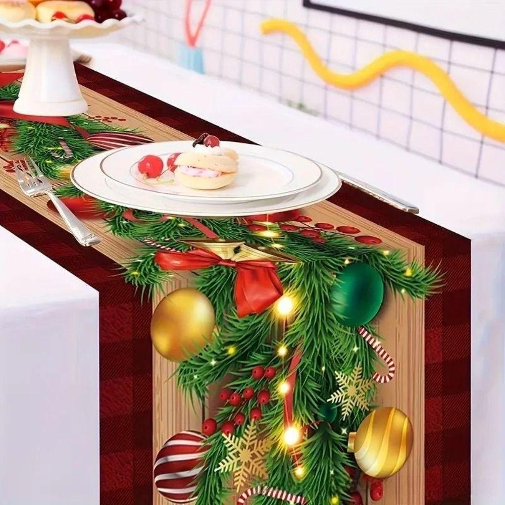 Xmas Party Christmas Table Runner New Year Christmas Tablecloth New Table Cover  Party Ornament