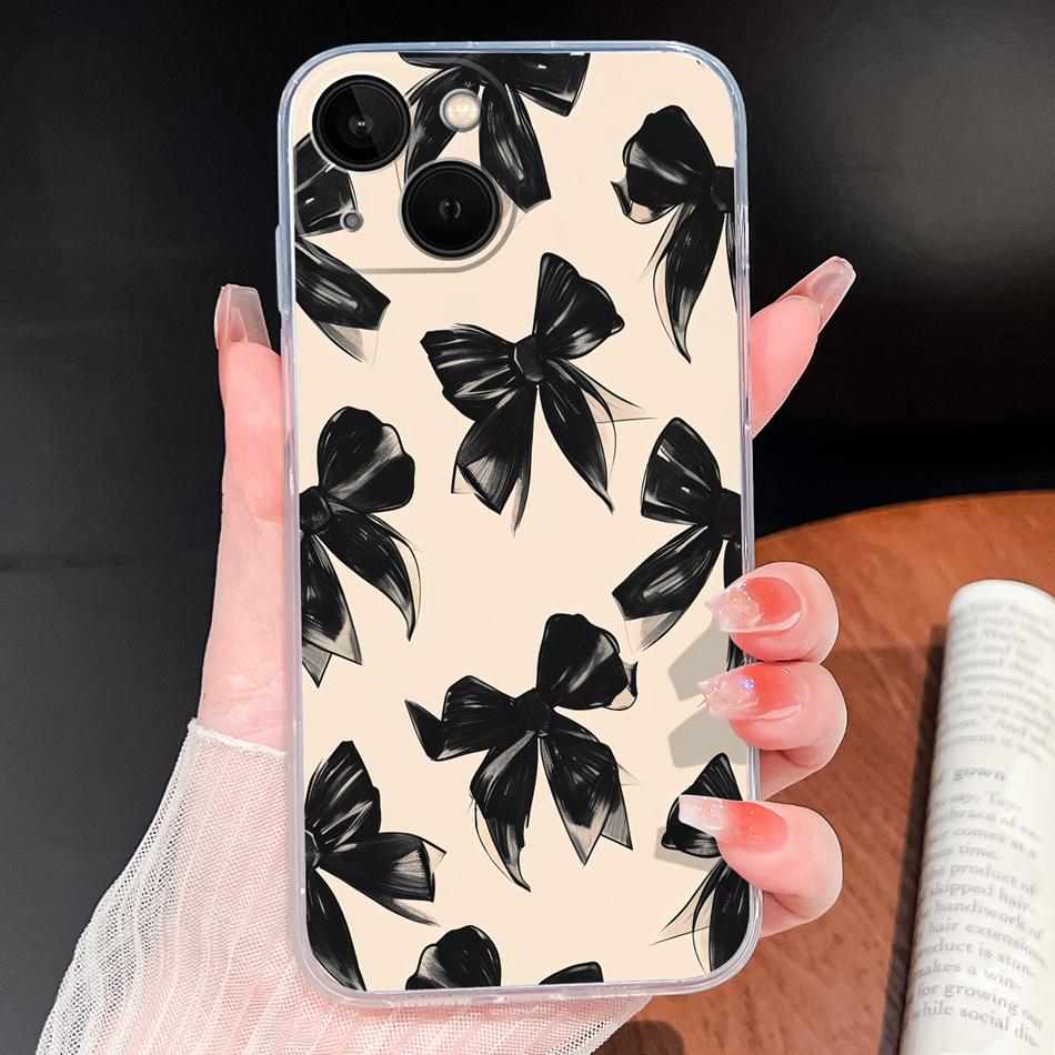 For iPhone 13 Pro Max 13 mini Phone Case Butterfly Patterns Soft Slim Transparent Silicone Cover For iPhone13 Lightweight Funda