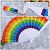 10 Stück Regenbogen-Faltfächer, Foto-Requisiten, kreativ, faltbar, für Tanz- und Performance-Vorräte, exquisit