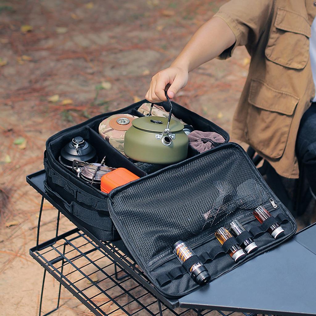 Wasserdichte Kochertopf-Aufbewahrungstasche für Gastank Picknickkorb Outdoor Campingkocher Gaskartusche Topf Tragetasche Aufbewahrungssäcke