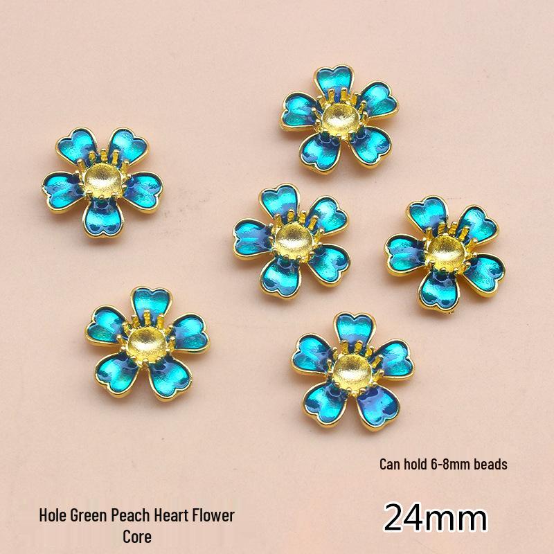 Handmade Green Imitation Blue Enamel Alloy Bridal Hair Crown