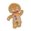 Ginger Adorable Bread Plush Toy Stuffed Caramel Chocolate Gingerbread Man Cushion Christmas Tree House Bow Ring Decor Xmas Deer