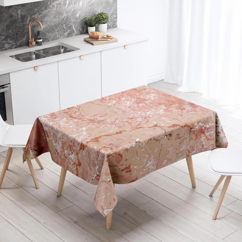 Marble Striped Tablecloth Home Decor Stain Resistant Waterproof Table Decoration Rectangular Kitchen Fireplace Tops