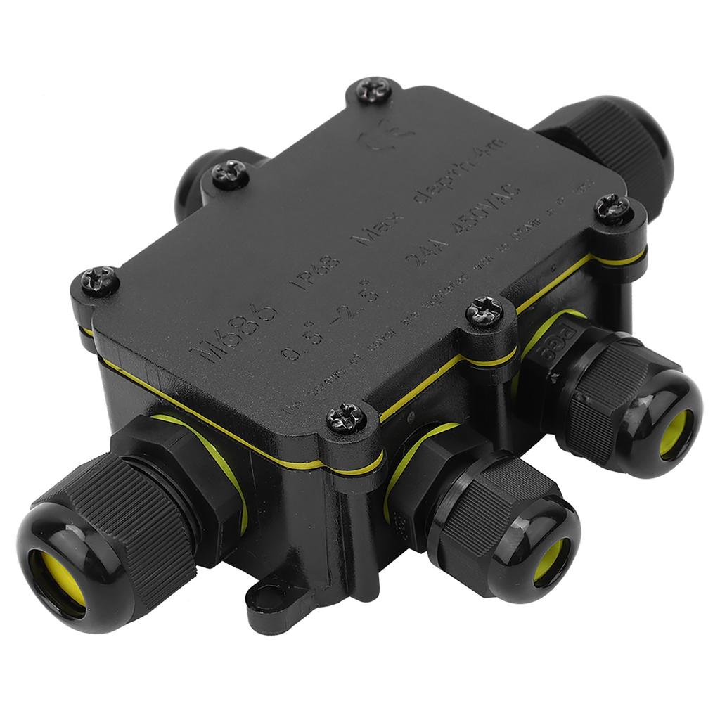 IP68 Plastic Junction Box 5m Underwater Connection Wiring Box T100 450VAC 24A UL94V‑2