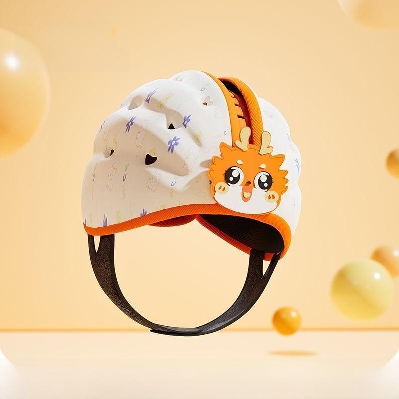 

Baby Safety Helmet For Toddlers With Breathable Polyester Material For Allseason Head Protection оранжевый