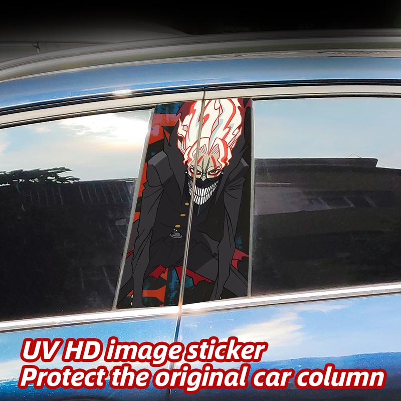 Dan Da Dan Anime Car Stickers Car B-pillar Vinyl Decals Waterproof Auto Center Pillar Sticker Cover Scratches Vehicle Decors