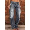 Women's Jeans Slim Fit and Slimming Washed Flared Pants Women's Pants Long Pants