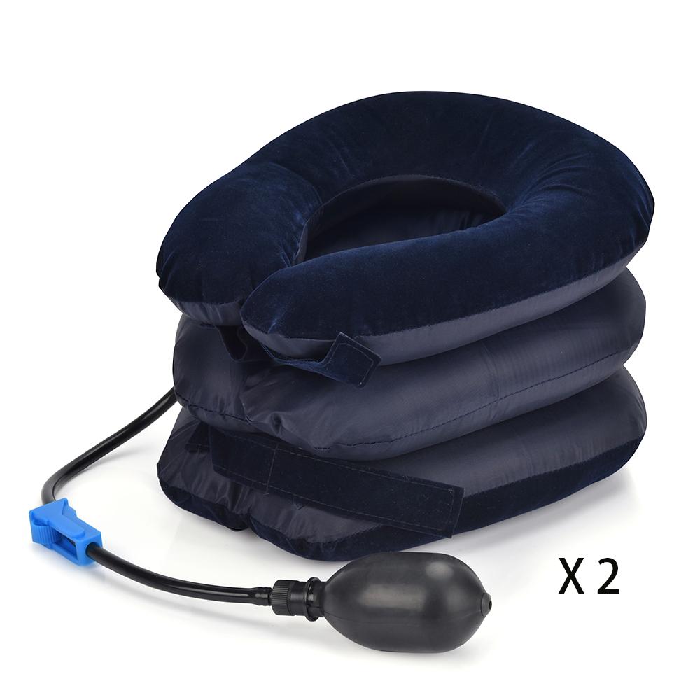 Inflatable Cervical Collar Neck Traction Support Pain Relief Massage Pillow for Relax Health Care Head Stretcher