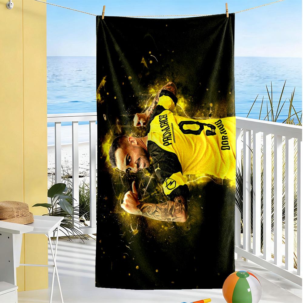 Player Celebrates Victory Moment Beach Towel Super Soft Microfiber Quickdry Fabric Comfortable Lightweight