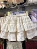 2025 Sweet Soft Girl Lace Midi Skirt – Summer Design Puffy Mini Skirt for Women