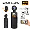 1080P Full HD Action Camera, Mini Body Camera with Video with Night Vision for Vlogging, 180 Rotatable Lens, Suitable for Traveling Cycling Motorcycle