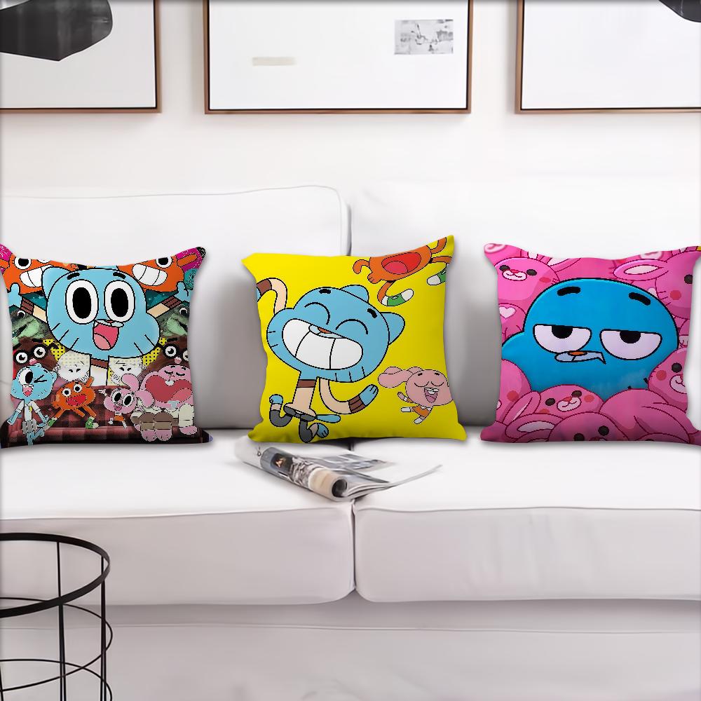 The A-mazing Cartoon World of G-gumball cushion cover Pillow Cover Decoration Room Home Sofa living Office Car Nordic Simplicity
