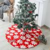 Cross-border Christmas Snowflake Tree Skirt: Plush Base Festival Party Decoration