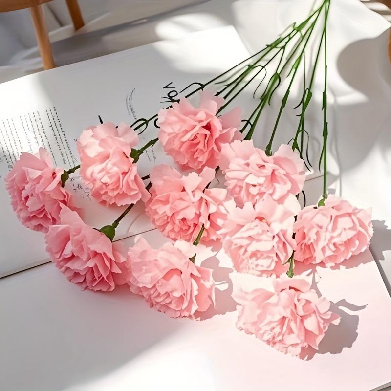 

10 artificial pink carnation bouquets (bendable stems) - an ideal choice for Mother s Day, weddings, home and office decor