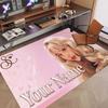 Custom Name Crystal Velvet Rug,Sabrina Carpenter Comfortable Anti Slip Floor Mat For Room Decoration