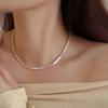S925 Silver Freshwater Pearl Necklace: Elegant Baroque Toothpick Clavicle Chain for Women.
