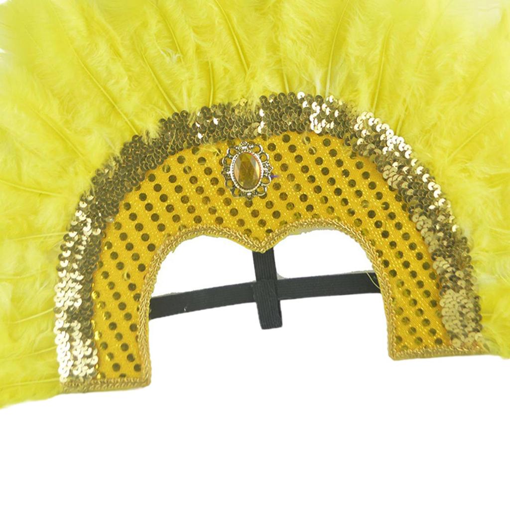 Häuptlingsschmuck Indianer Kopfschmuck Feder Kopfschmuck Haarband Künstlerische Kostümhut für Karneval Party Festivals