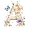 Poster Floral Letter "A" For Children Poster Floral Letter "A" For Children, 50X70 Cm, Without Frame, Premium Canvas On Stretcher