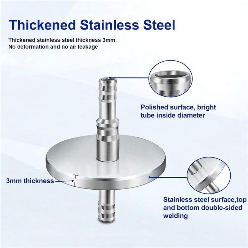 ABGR-GL45 304 Stainless Steel Safety Bottle Cap, Large Size,8-10Mm For Laboratory Use Diameter