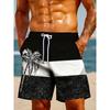 Men's 3D Print Shorts with Drawstring, Breathable & Versatile New Arrival