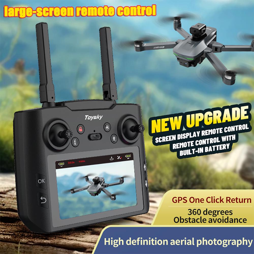2025 New S197 GPS Max Large Screen Drone Professional Brushless Motor GPS WIFI GPV HD ESC Dual Camera Obstacle Avoidance Quadcopter Toy Gift