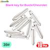 10Pcs/Lot Flip Blank Car Key Blade Uncut DW04R 39# for Chevrolet Aveo Spark Beat for Buick Excelle Metal Key Blade NO.39