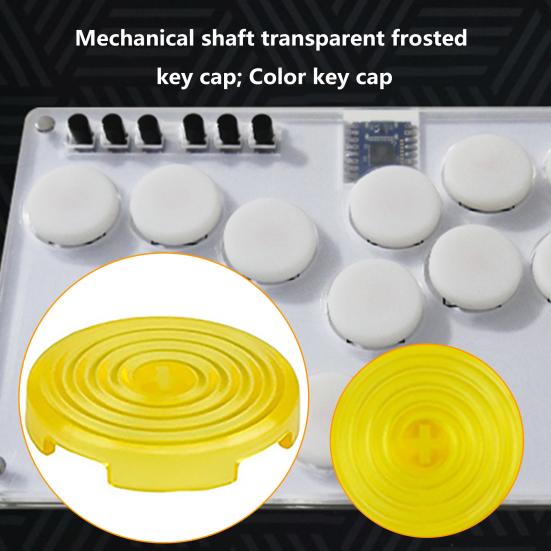 

Yousheng 12 шт. 25,3 мм аркадная боевая клавиатура Axis крышка кнопки механический вал прозрачные матовые колпачки для клавиш цветные колпачки для клавиатуры