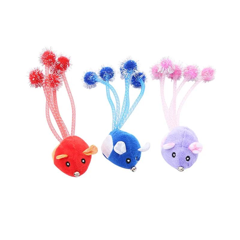 

Pet Toys Plush Long Tail Mouse Toy for Cats Cute Molar Cat Interactive Toys Funny Pet Products with Catnip Cat Chewing Toy фиолетовый