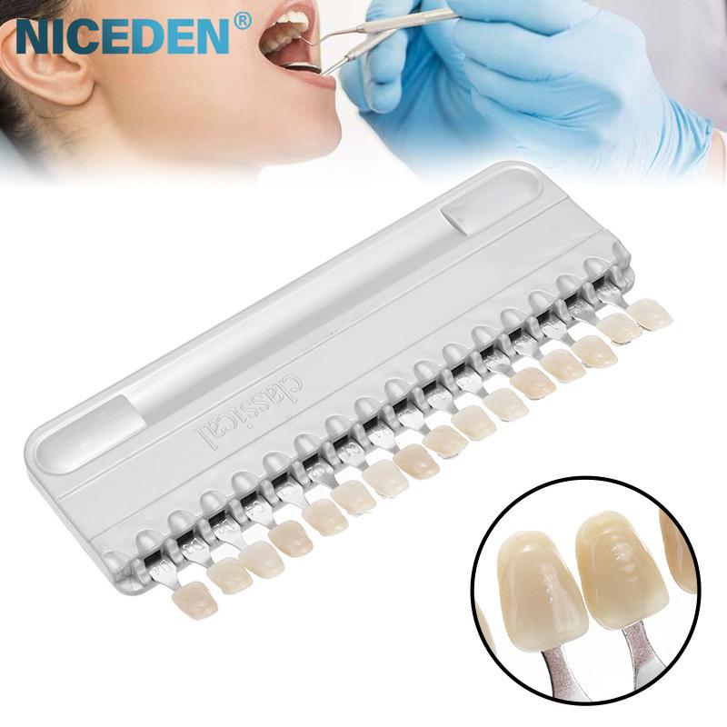 NICEDEN Vita Toothguide 3D Master Teeth Whitening Bleach Shade Guide Przenośność 16 kolorów Klinika stomatologiczna Kolorymetryczna płytka