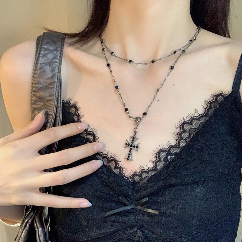 Luxury Korean Style Leather Coin & Earphone Bag Necklace with Clavicle Chain